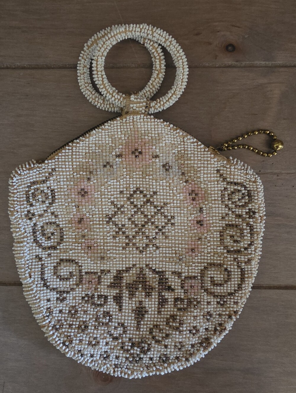 Vintage 1930s Czech Glass Seed Beaded Bag